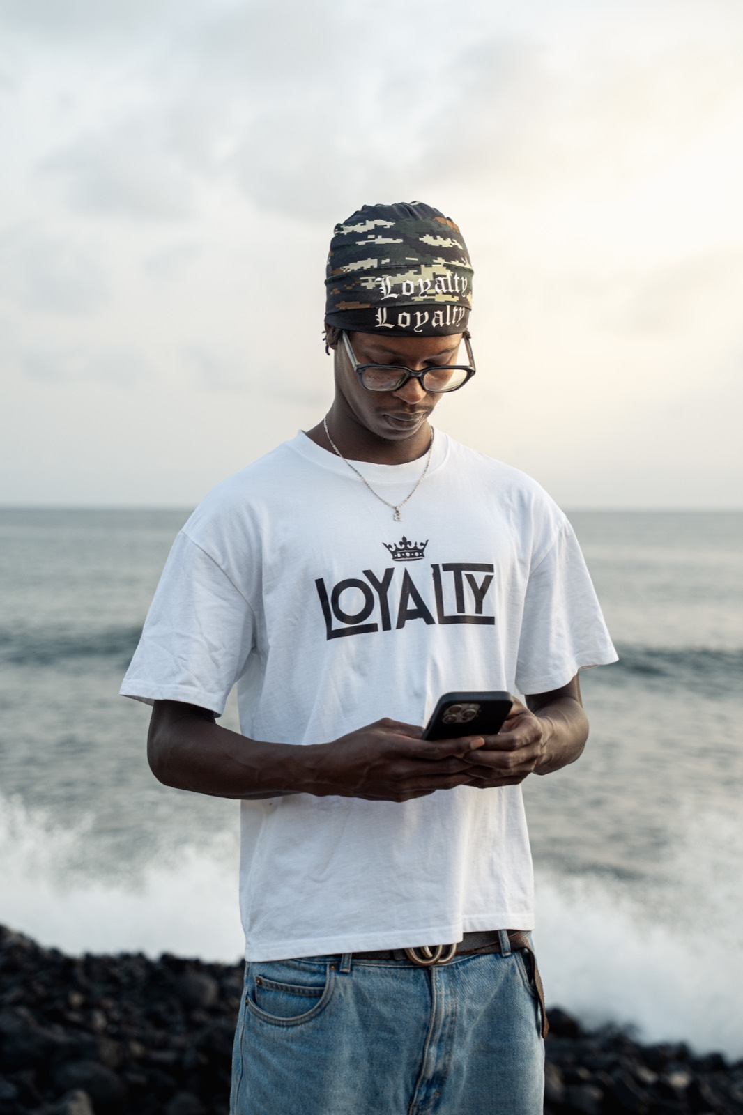 Tee Crown Logo + du-rag à la plage